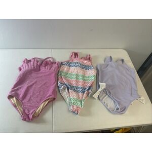 Girl's Lot Of (3) Swimsuits Size 5T Beaufort Bonnet Shade Critters One piece
